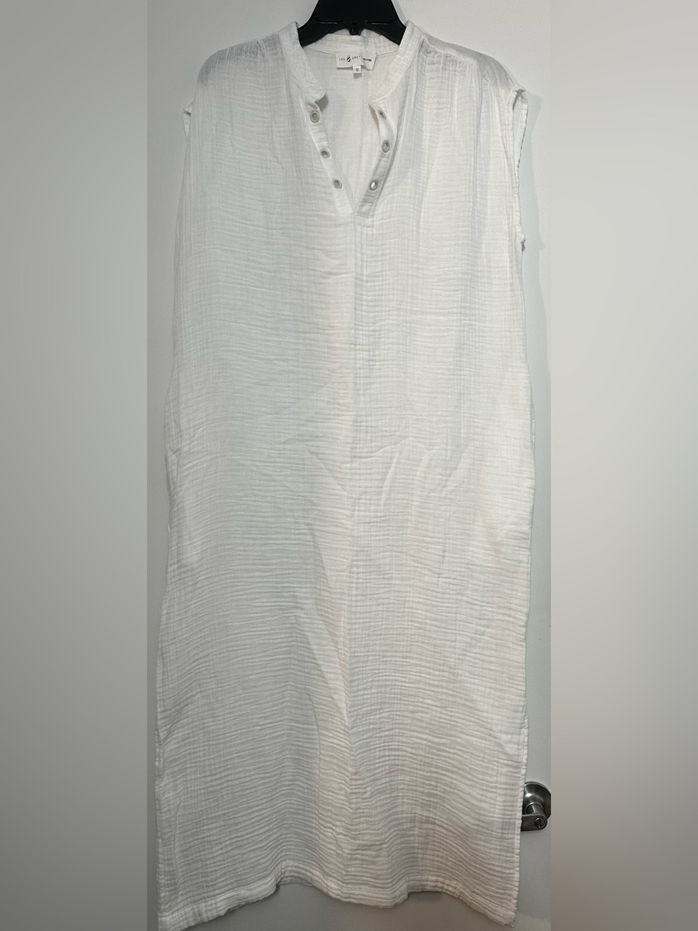 Lou & Grey Triple Cloth Split Neck Maxi Dress